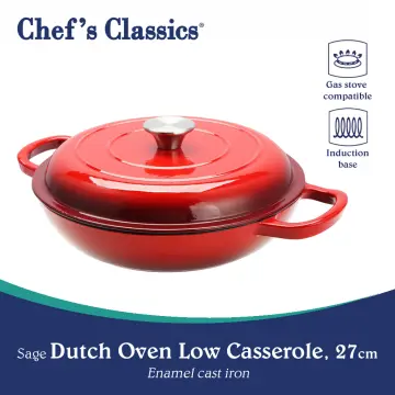 CROFTON Chef's Collection 3.7L Cast Iron Dutch Oven cast iron pot