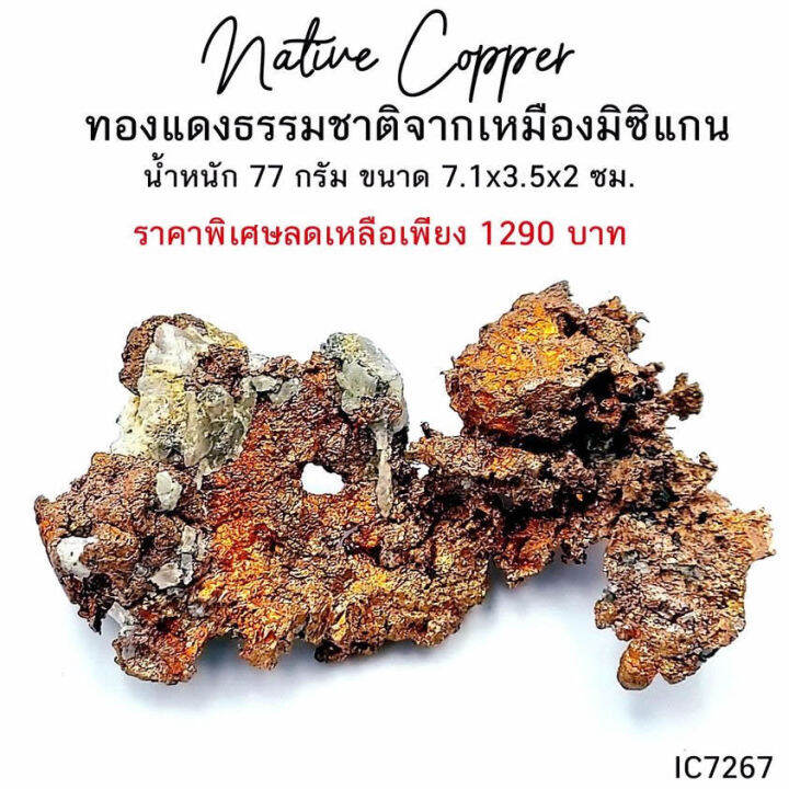 native-copper-ทองแดงธรรมชาติของแท้-จากเหมืองมิซิแกน-รูปร่างสวยเป็นช่อ