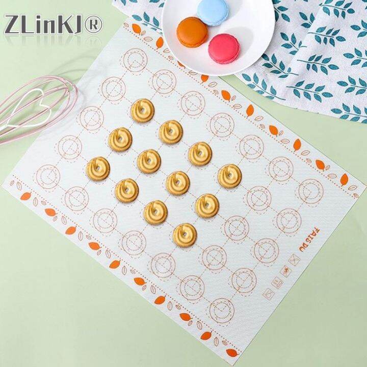 macaron-silicone-baking-mat-non-stick-fondant-bakeware-dessert-cookie-baking-pad-cakes-pastry-tool-rolling-dough-mats-40x29-8cm