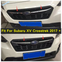 กระจังหน้าย่างตกแต่งแถบปกตัด2ชิ้นเหมาะสำหรับ Subaru XV C Rosstrek 2017-2021โครเมี่ยมภายนอกอานิสงส์อุปกรณ์เสริม