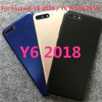 ที่หุ้มประตูแบตเตอรี่ฝาหลังหลังสำหรับ Huawei Y6 2018 / Y6 Prime 2018 5.7 "ฝาหลังมีเลนส์กล้องฝาหลังแบตเตอรี่ + อะไหล่เคสปลอกหุ้มช่องหลังคีย์ด้านข้าง