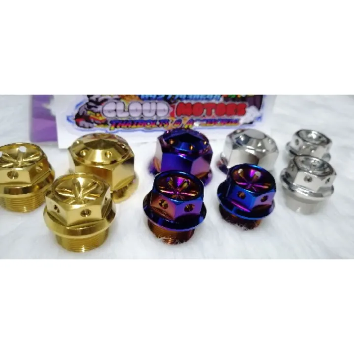 CENTER NUT & INNER TUBE raider j, raider 150, sonic, xrm, rs 125