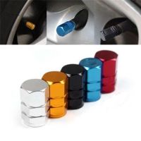 Hottest 4 pc/lot Aluminum Car Truck Bike Motorcycle Tyre Tire Valve Core Caps Wheel Valve Stem Cap Dust Cover Caps on Car Wheels