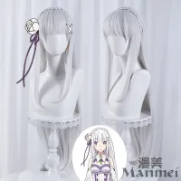 ?วิกผมอะนิเมะ ส่งหู ชีวิตในอีกโลกหนึ่งจากรอยขีดข่วน Emilia cos วิกผม