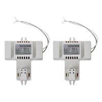 2X White Plastic Shell 4 Pin 2D Tube Bulb Fluorescent Ballast AC 220V 0.19A 38W