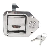 Stainless Door Lock Trailer Toolbox RV Handle Latch Embedded Panel Lock Is Equipped with 2 Keys