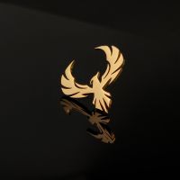 Phoenix Wings Tattoo Men Buckle Brooch Stainless Steel Shirt Collar Lapel Pins Gold Badge Wedding Groom Gift Jewelry Favor