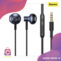 ส่งไว❗Baseus In-ear Stereo Bass หูฟัง เสียงดี ราคาถูก หูฟังสมอลทอล์ค Jack 3.5 mm สายถัก