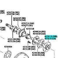 เพลาข้าง Toyota Fortuner Gen1 / Vigo Gen1 4WD ( Toyota แท้ศูนย์ 100% )