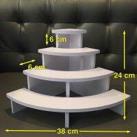 [สินค้าคุณภาพ]ชั้นวาง 4ชั้น ทรงโค้งชั้นวาง กระบองเพชร ของเล่น ของตั้งโชว์  ทรงกลม ขนาดตามภาพ สามารถ นำ4 อันมาต่อรวมกันเป็นวงกลม ได้