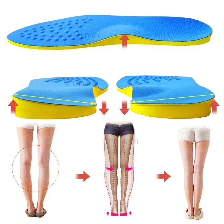 [Creative] 1 Pair O/X Leg Orthopedic Insoles Correction Shoe Inserts