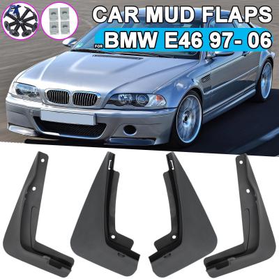 4Pcs ด้านหน้าด้านหลัง Mud Flaps Splash Guards Fender Mudguards สำหรับ BMW 3 Series E46 1997-2006 Mudflaps 1998 1999 2000 01 02 03 04 05