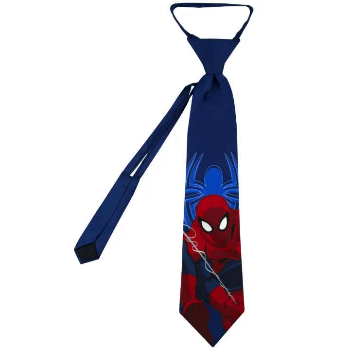 Marvel Spiderman Blue Color Ready-to-Wear Kid's Tie - Spider Emblem  Background | Lazada PH