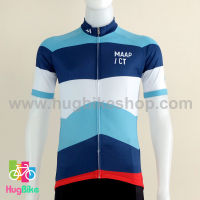 เสื้อจักรยานแขนสั้นทีม MAAP 16 (13) สีฟ้าน้ำเงินขาวแดง