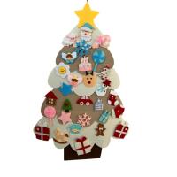 DIY Felt Christmas Tree Christmas Activities For Kids Indoor Decorations Toddler Gifts Activities For Kids 100X70Cm For Christmas And New Year respectable