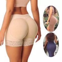 Womens Butt Lifting Pants Fake Buttocks Plus Size Body Shaper Panties Lace Fake Butt with Sponge Pad Boxer Shapewear Shorts