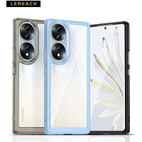 Lereach เคสโปร่งใสสีสันสดใสสำหรับ Honor 70 80 Pro Pro+ X9a X8a X40 Magic5 Lite X7a Play 40 Plus เคสโทรศัพท์คลุมฮาร์ดดิสก์ PC กรอบ TPU แบบนุ่ม