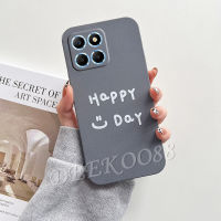 ในสต็อกมาร์ทโฟน Honor 70 Pro X6 X7 X8 X9 5G 4G 2022ใหม่ Happy Day ยิ้ม Face โทรศัพท์กรณี Matte TPU Softcase สีทึบคู่รักปกหลังกรณี HonorX8 HonorX6 Honor70