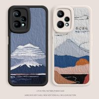 Mount Fuji Oil Painting Case for OPPO Realme 9 Q3 Q5 Pro SE 9i 8 Q5i Q3i Q3S Q3T V25 V23 V20 V13 Narzo 50 30 5G Soft Cover Funda Drawing Painting Supp