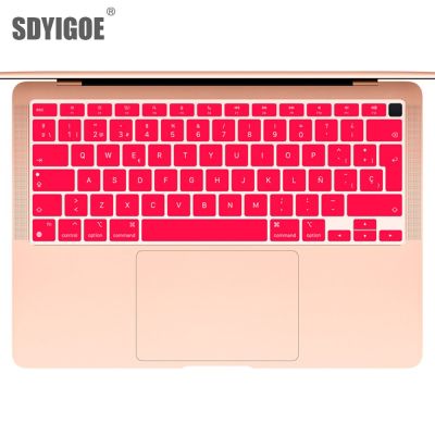Laptop Keyboard Cover For Macbook Air13 13.3 A2337 color silicone Protective film keyboard case Chile Spain Peru Mexico letter Keyboard Accessories