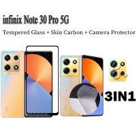 ฟิล์มกระจกเทมเปอร์ Infinix Note 30 Pro 5G สำหรับ Infinix Note 30 5G 4G Note 30i 12 G96 11S 10 Pro Smart 7 6 Plus 3 In 1แก้วเลนส์กล้องถ่ายรูปฟิล์มกันรอยป้องกันเต็มพื้นที่ของหน้าจอและฟิล์มด้านหลัง