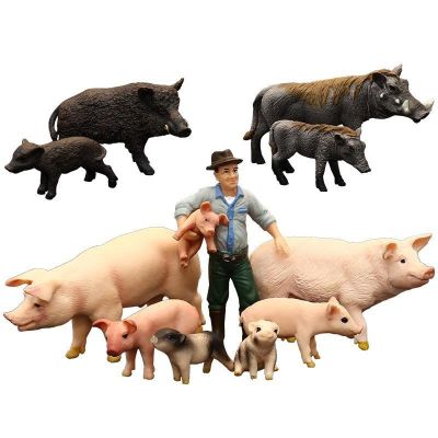 Children simulation toy animals wild animal models suit pig year gifts home furnishing articles pig pig