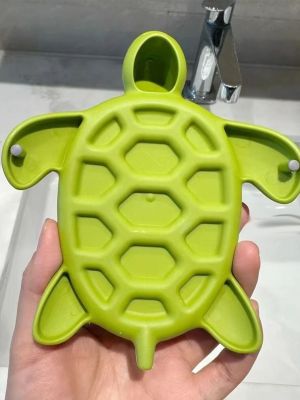 Turtles Shape Soap Box Drain Soap Holder Box Bathroom Shower Soap Holder Sponge Storage Plate Tray Bathroom Supplies Soap Dishes