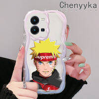 เคส Chenyyka สำหรับ Vivo Y35 5G Y36 5G เคส Y35การ์ตูนเด็กผู้ชายลายเนื้อครีมขอบคลื่นนุ่มเคสมือถือกันกระแทกแบบใสสร้างสรรค์เคสโปร่งใสลายกล้องถ่ายรูปซิลิกาเจลฝาครอบป้องกัน