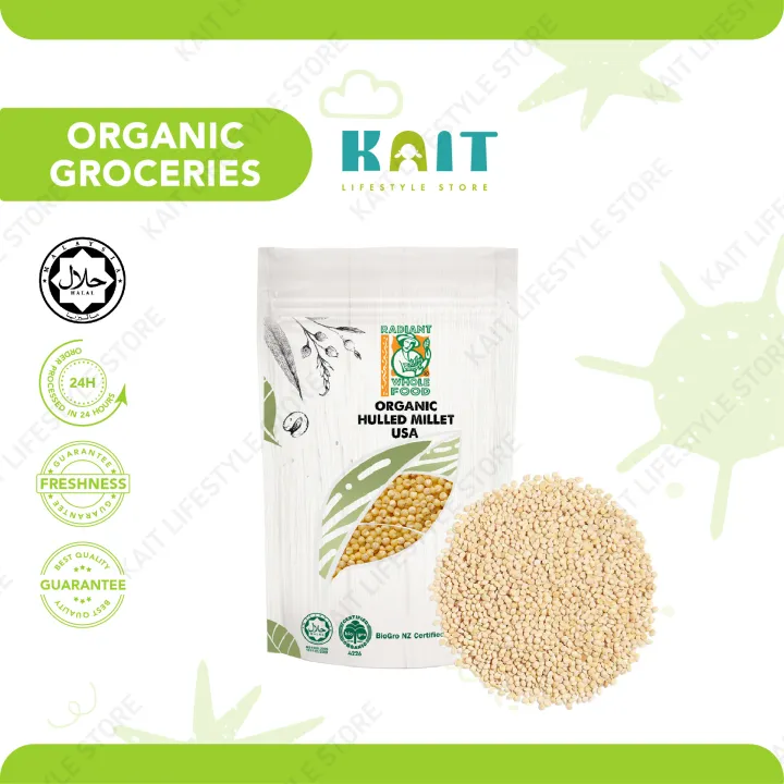 RADIANT Hulled Millet, Organic (500gm) Lazada