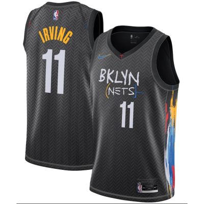 【Hot Pressed】เสื้อบาสเกตบอล NBA กางเกงบอล 2021 Newest NBA Jersey Brooklyn Nets No.11 IRVING Sports Jersey Basketball Jersey
