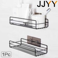 JJYY No Punching Bathroom Kitchen Metal Shelf Storage Rack Multifunctional Punch-Free Wall Storage Organizer