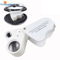 LumiParty 30x 60x เลนส์คู่แบบ Jeweler Loupe Led Light สำหรับโบราณหัตถกรรม Appreciation ขายร้อน