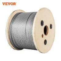 VEVOR 100M 150M 300M Wire Rope 316 Stainless Steel Strong Tension Soft Fishing Lifting Cable 1x19 Construction Clothesline 3.2MM