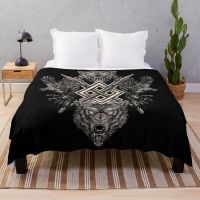 New Style The Vikings Ancient Scandinavian Norse Runes 3D Soft Throw Blanket Lightweight Flannel Blanket King Queen Size for Sofa Couch