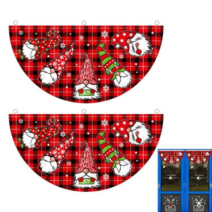 christmas-bunting-flag-2-pieces-christmas-outdoor-polyester-fan-shaped-flag-outdoor-bunting-flags-winter-fan-banner-with-grommets-for-outdoor-garden-patio-decoration-enjoyable
