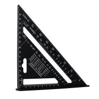 7 Inch Triangle Ruler 90 Degree Square Ruler Angle Protractor Miter Speed Square Measure Ruler Metric Imperial Angle Protractor