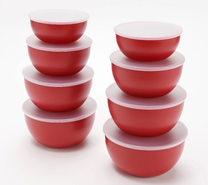 KitchenAid 8Piece Nestable Prep Bowl Set with Lids Lazada