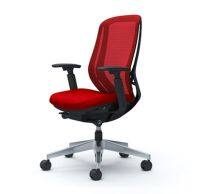 OKAMURA เก้าอี้รุ่น SYLPHY, ALUMINIUM BASE, WITH 3D ARMREST, RED เก้าอี้ทำงาน เก้าอี้สำนักงาน Ergonomic Chair