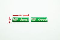 ป้ายโลโก้ เลซิ่น JEEP สีเขียว ขนาด 3.5.X1.0 cm ติดตั้งด้วยเทปกาวสองหน้าด้านหลัง