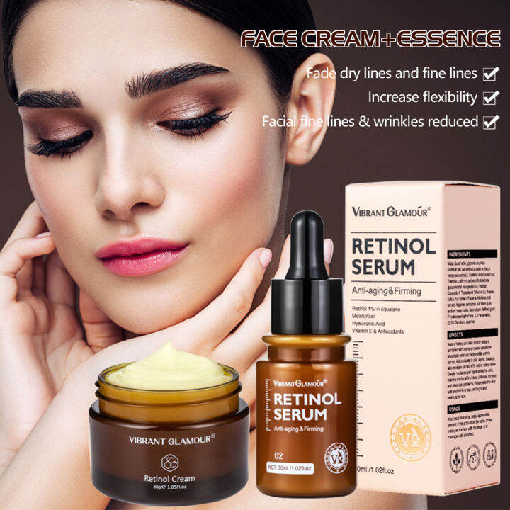 Hewlet ( 2 IN 1 ) VIBRANT GLAMOUR Retinol Serum + Retinol Cream Lazada PH