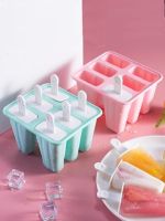 Limited Time Discounts 4/ 6 Cell Silicone Ice Cream Popsicle Mold With Handle Ice Cream Mold Summer Childrens Ice Cream Maker Ice Cube Tray Mold