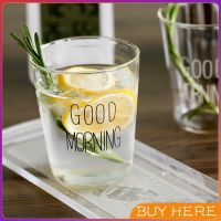 BUY Here [A641] สกินตัวหนังสือ Good MORNING ดีไซน์เลิศ แก้วกาแฟ Breakfast glass