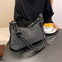 2023 New Fashion Versatile Rhinestone Bag Fashion Womens Shoulder Bag Design Crossbody Underarm Bag Banquet Party Womens Bag