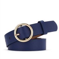 Women Vintage Metal Boho Leather Round Buckle Waist Belt