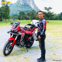 Y7 เสื้อซิ่ง เสื้อพิมพ์ลาย Africa Twin 2020 ตรงรุ่น แขนสั้น แขนยาว คอปก ฮู้ด ซิป สวม แจ็คเก็ต