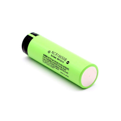 ถ่านชาร์จ Panasonic ขนาด 18650 Li-on 3400 mAh 3.7V สีเขียว 1 ก้อน หัวตัด ของแท้