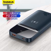 Baseus Power Bank 10000mAh Portable 20W Magnetic Wireless Charger PowerCore External Battery PowerBank  for Xiaomi  iPhone 12 ( HOT SELL) ivzbz799