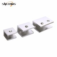 2pcs Space Aluminum Glass Clamp Fit 6 12mm Thickness Glass Clip Shelf Support Showcase Display Cabinet Glass Clamp Clip