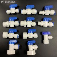 ✐ Water Connector Ball Valve Shut off Quick Connect External thread internal thread for RO Water Reverse Osmosis System 1/4 3/8