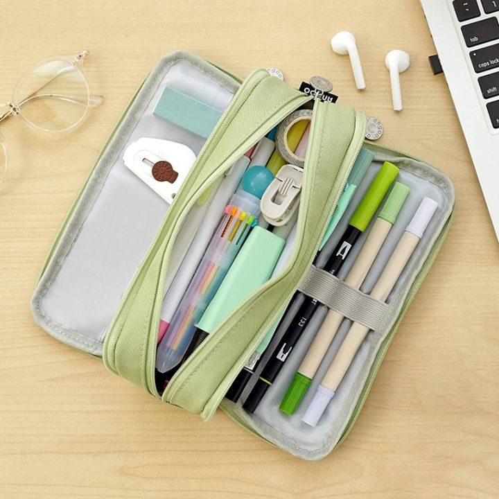 angoo-pencil-case-3-compartment-pouch-pen-bag-for-school-teen-girl-boy-men-women